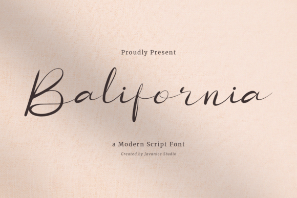 Balifornia Font for Web Design