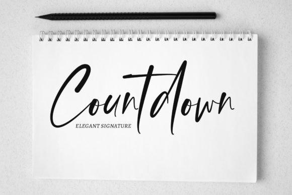 Countdown Font for Web Design
