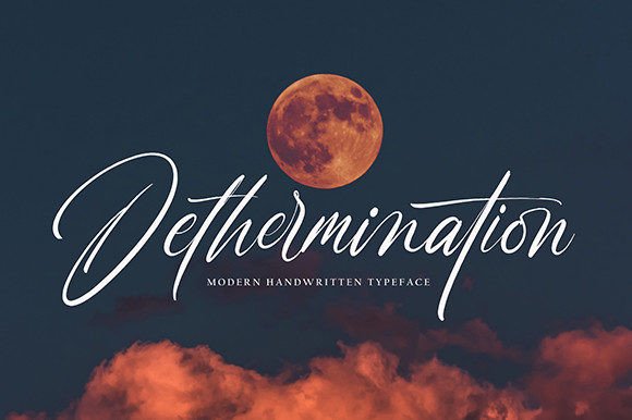 Dethermination: A Script Font for Elegant Design