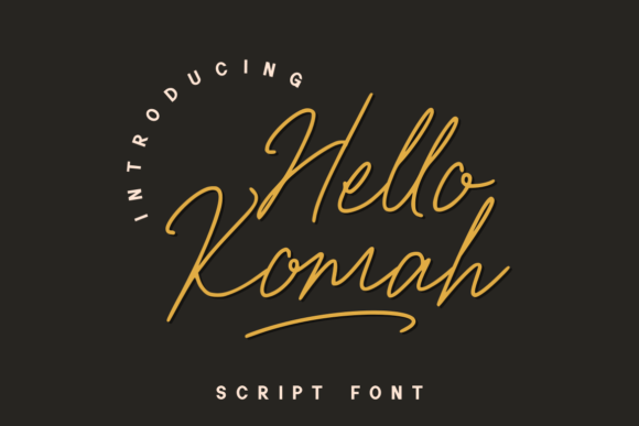 Hello Komah Font: Elegant Script for Digital Design