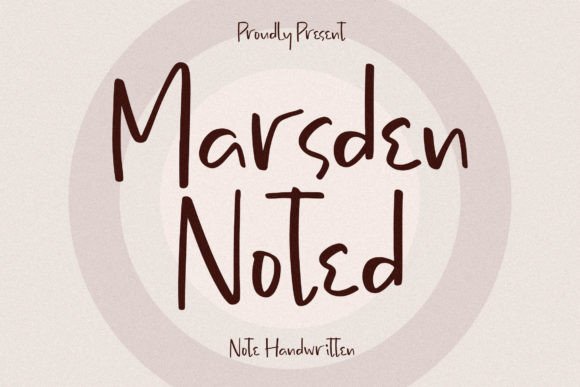 Marsden Noted Font Review