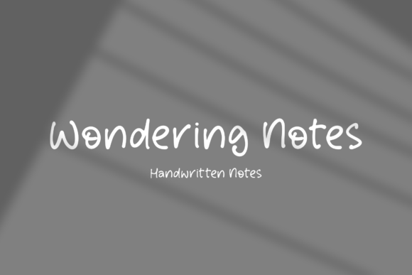 Wondering Notes Font for Creative Projects